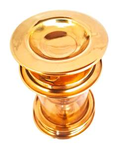 Brûleur d'encens industriel moderne en laiton avec couvercle en verre protecteur, artisanat pour la décoration de Noël - Product Image 6