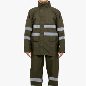 Lightweight Waterproof <b>Raincoat</b> Reflective Strips Windproof Packable for <b>Poncho</b> Hood for Comfortable Fit Outdoor Use - Product Image 1