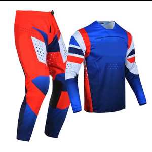 Set pakaian balap motor MX, baju & celana Kombo Off Road minimum, Jersey Motocross dan celana Mx berkendara - Product Image 2