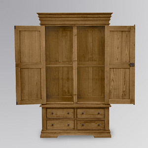 Meubles de chambre à coucher en bois de teck massif de haute qualité au design moderne Armoire d'intérieur avec lit et cadre de lit sélectionnés - Product Image 2