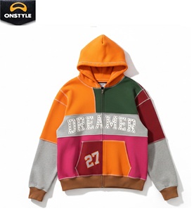 Sweat à capuche d'hiver avec patch de couleur personnalisée, polaire premium respirant, écologique, streetwear, patch de logo multicolore, unisexe, poids lourd - Product Image 6