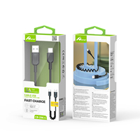 Câble Micro-USB vers Type-C de haute qualité 3A 1M Modèle 1101189, charge rapide 3A et transfert de données pour imprimantes, vert