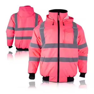 Chaqueta Impermeable de Seguridad Reflectante, Cálida, de Forro Polar, Transpirable, con Parches Frontales de Alta Visibilidad, Ropa de Trabajo - Product Image 5