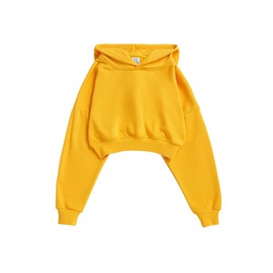 Sudadera Corta con Capucha de Alta Calidad para Mujer, Logotipo Personalizado OEM, Ropa Casual de Calle, Sudadera Deportiva Transpirable, Ecológica, con Estampado Lavado al Ácido - Product Image 1