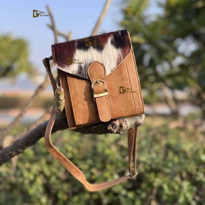 Bolso Bandolera de Piel de Vaca con Pelo, Bolso de Mano Elegante, de Cuero Vacuno, de Lujo, de Alta Calidad, Multiusos, Estilo Bohemio - Product Image 1