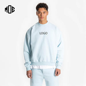 Wholesale 100% Cotton Fleece Oversized Drop Shoulder Hoodies Heavyweight <b>Sweatshirt</b> Zipper Custom Logo Crop Boxy for Men Winter - Product Image 1