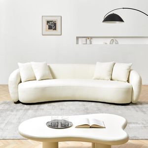 เม็ดโซฟาโค้ง3-Seater หรูหราทันสมัยผ้ากำมะหยี่เบาะสำหรับอพาร์ทเม้นห้องนั่งเล่นสำนักงานและสตูดิโอ - Product Image 1