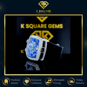 Vente exclusive Nouveau mouvement à quartz automatique Étanche VVS Unisexe Luxe Acier inoxydable Verre saphir Moissanite Diamant - Product Image 4