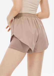 Nouveaux shorts de sport pour femmes de haute qualité 2 en 1, shorts de course athlétiques, shorts de vélo, shorts d'été unis, shorts de sport pour femmes, shorts de yoga - Product Image 5