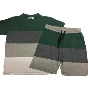 Conjunto informal de verano para hombre, venta al por mayor, conjunto de dos piezas con pantalones cortos estampados sólidos de punto y camisetas de secado rápido y transpirable - Product Image 2