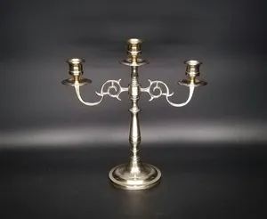 Modern Design Romantic Wedding Home Golden Metal <b>Candlestick</b> Stand Long Taper Candle Holder Set for Decorative - Product Image 3