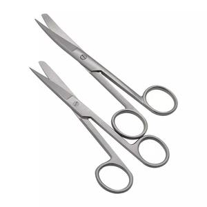 Tijeras quirúrgicas de acero inoxidable, puntas afiladas, curvadas y rectas, para cabeza redonda - Product Image 5