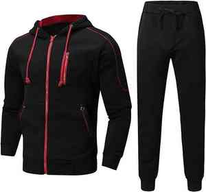 Ensemble de survêtement décontracté respirant 2025 pour homme, avec logo personnalisé, 100 % coton biologique, collection hiver - Product Image 1