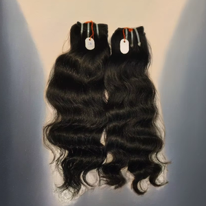 Trame de cheveux bruts de donneur unique de qualité supérieure de l'Inde. Machine à aligner les cuticules trame de cheveux vierges à double trame - Product Image 1