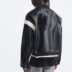 เสื้อแจ็คเก็ตบอมเบอร์สีดำคุณภาพสูงแบบสตรีทแวร์ ผลิตโดยโรงงาน OEM รับผลิตตามสั่ง ขายส่ง ผ้าแคนวาส แห้งเร็ว - Product Image 3