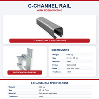 Kit de roulettes de rail pour portail coulissant en acier galvanisé, système de quincaillerie robuste pour porte cantilever, fabrication OEM ODM
