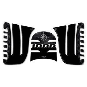 Kit di 3 Adesivi Protettivi 3D in Carbonio per Moto Honda Varadero 1000, Compatibili con Copertura Serbatoio - Product Image 1