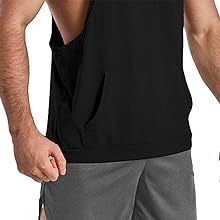 Vêtements de sport pour hommes, sweat à capuche sans manches, gilet athlétique léger, haut de sport sans manches pour hommes, vêtements de fitness modernes - Product Image 5