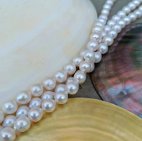 Perles rondes d'eau douce naturelles pour la fabrication de bijoux 6m brins de perles naturelles en vrac au prix de gros du fabricant