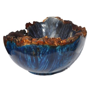 Cuenco antiguo de madera y resina para hoteles y restaurantes, cocina y comedor, cuenco hecho de resina y madera de acacia - Product Image 1