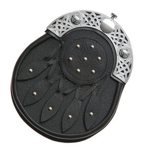 สายคาดเอวหนังแท้สีดำคุณภาพสูงสำหรับชุดกิลท์สก็อต  รับสั่งทำตามขนาดและโลโก้  ผู้ผลิตมืออาชีพสำหรับอุปกรณ์เครื่องดนตรี - Product Image 3