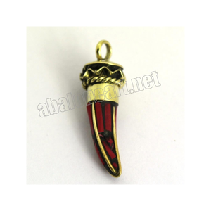 ดอกไม้สังข์: จี้ดอกบัวทิเบต เพลงเสวนาหิมาลัย: จี้เพลงเสวนาเงินทิเบต - Product Image 1