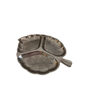 Plateau de service divisé en acier inoxydable de qualité supérieure avec section de filtre à huile, plateaux à chips et à trempette en métal pour la maison et la cuisine - Product Image 2