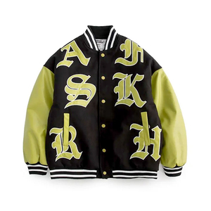 Premium Quality Women's Varsity <b>Jackets</b> Customized Logo Printing Stand Collar Letter Pattern Full Sleeves Streetwear OEM - Product Image 4