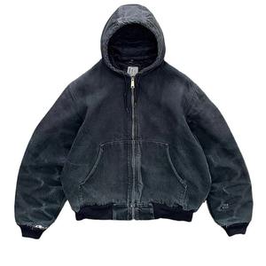 Sweat à capuche en coton noir unisexe avec logo brodé Sweat-shirt pour homme avec tissage tricoté - Product Image 4