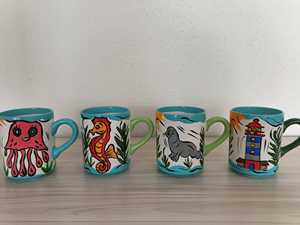 DAFNI <b>BIG</b> PAZAR Custom 3D Relief Ceramic Mug Handmade Hand Painted Cute Fruit Design Dishwasher Safe Gift Box - Product Image 5
