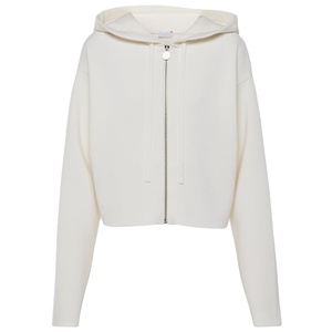 Sudadera con capucha y cremallera de lona Premium para mujer-ODM Service 100% Cotton Front Logo Warm Winter Fashion - Product Image 1