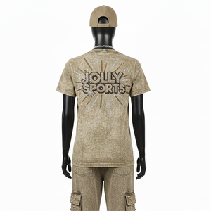 เสื้อผู้หญิงลายฟอกสี พรีเมียม ผ้าคอตตอน 180 GSM เนื้อผ้าเจอร์ซีย์เดี่ยว นุ่ม สไตล์วินเทจ พิมพ์ลายโลโก้ตามสั่ง ระบายอากาศได้ดี - Product Image 2