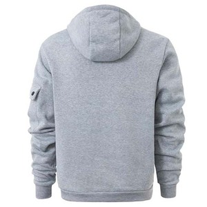 เสื้อฮู้ดดี้ผ้าฟลานเนลสำหรับผู้ชาย พิมพ์ลายโลโก้ตามสั่ง เนื้อผ้านุ่ม ระบายอากาศได้ดี ผลิตภายใต้แบรนด์ส่วนตัว ทรงโอเวอร์ไซส์ ผลิตจากโพลีเอสเตอร์/คอตตอน - Product Image 2