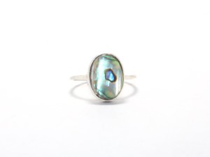 Vente chaude 925 solide en argent Sterling ormeau coquille anneau mignon pierre précieuse naturelle déclaration bijoux pour les mariages usine en gros - Product Image 3