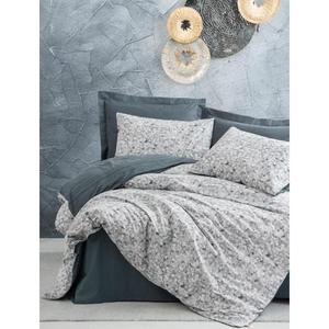 Ensemble de housse de couette Molly Anthracite Single Minimal en boîte de coton - Product Image 3