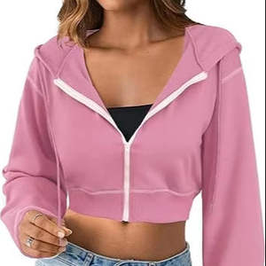 Derniers modèles de sweat-shirts courts pour femmes, logo/couleur personnalisés, respirant, confortable, de haute qualité - Product Image 4