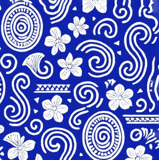 Royal Blue & White: African Texture