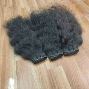 Cheveux humains bouclés bruts du sud de l'Inde de luxe, peuvent être teints, décolorés et coiffés, disponibles en vrac - Product Image 1