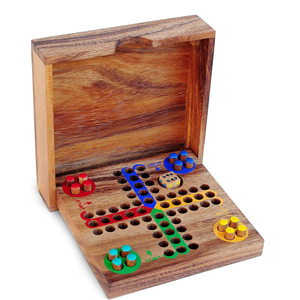 โรงงานขายตรงไม้ลูโดเกมกระดานเล่นในร่มสนุกเกมกระดานสำหรับเด็กและผู้ใหญ่ - Product Image 2