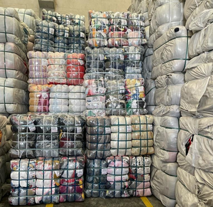 Chiffons de nettoyage industriels à prix d'usine, déchets de tissus usagés, vêtements recyclés, t-shirts colorés en coton, mélange hiver, balle textile de 10 kg - Product Image 5