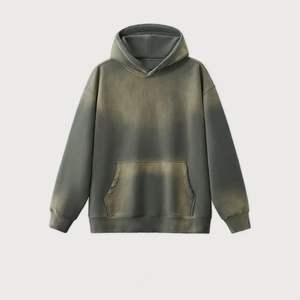 Venta caliente profesional Streetwear Heavyweight 100% algodón de gran tamaño Color sólido Vintage en blanco pulóver ácido lavado hombres sudaderas con capucha - Product Image 5