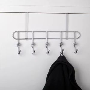 Colgador de puerta compacto de metal, diseño ligero pero resistente, ideal para la organización diaria del hogar - Product Image 1