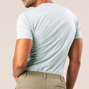 Camiseta Henley personalizada para hombre, camiseta informal con botones de manga corta y cuello caído - Product Image 2