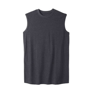 <b>Men's</b> <b>Tie</b> Dye Sleeveless Tank Top O-Neck Casual Knitted <b>Black</b> White Pattern - Product Image 4