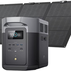 EF ECOFLOWS <b>Solar</b> <b>Generator</b> DELTA 2 Max 2048Wh with 220W <b>Solar</b> Panel LiFePO4 Battery 3400W AC 3-Year Warranty Industrial Use - Product Image 1