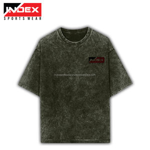 เสื้อยืดผู้ชายทรงหลวมลำลองสำหรับเข้ายิมเสื้อยืดผ้าฝ้ายฟอกสี100% - Product Image 5