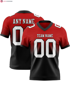 Authentique maillot de football à la mode personnalisé noir blanc-rouge maille respirant solide motif manches courtes longueur imprimé techniques - Product Image 2