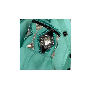 Premium Western Green Color Bling Show Camisas y chaqueta Material de vidrio Chaqueta hecha a mano Colores surtidos Diseño surtido al por mayor - Product Image 3