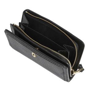 Portefeuille de soirée en cuir véritable pour femme avec protection RFID, fermeture éclair longue, design multi-compartiments, doublure en polyester - Product Image 2