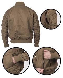 Chaqueta Bomber Vintage Reversible para Hombre, Corte Ajustado, Cortavientos, Informal, de Invierno, 100% Poliéster - Product Image 2